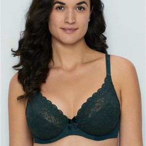 Pour Moi Rebel Plunge Bra- Forest Green 34F